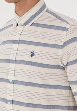 Erkek İndigo Uzun Kollu Gömlek - 50300198008