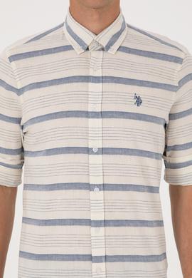 Erkek İndigo Uzun Kollu Gömlek - 50300198008