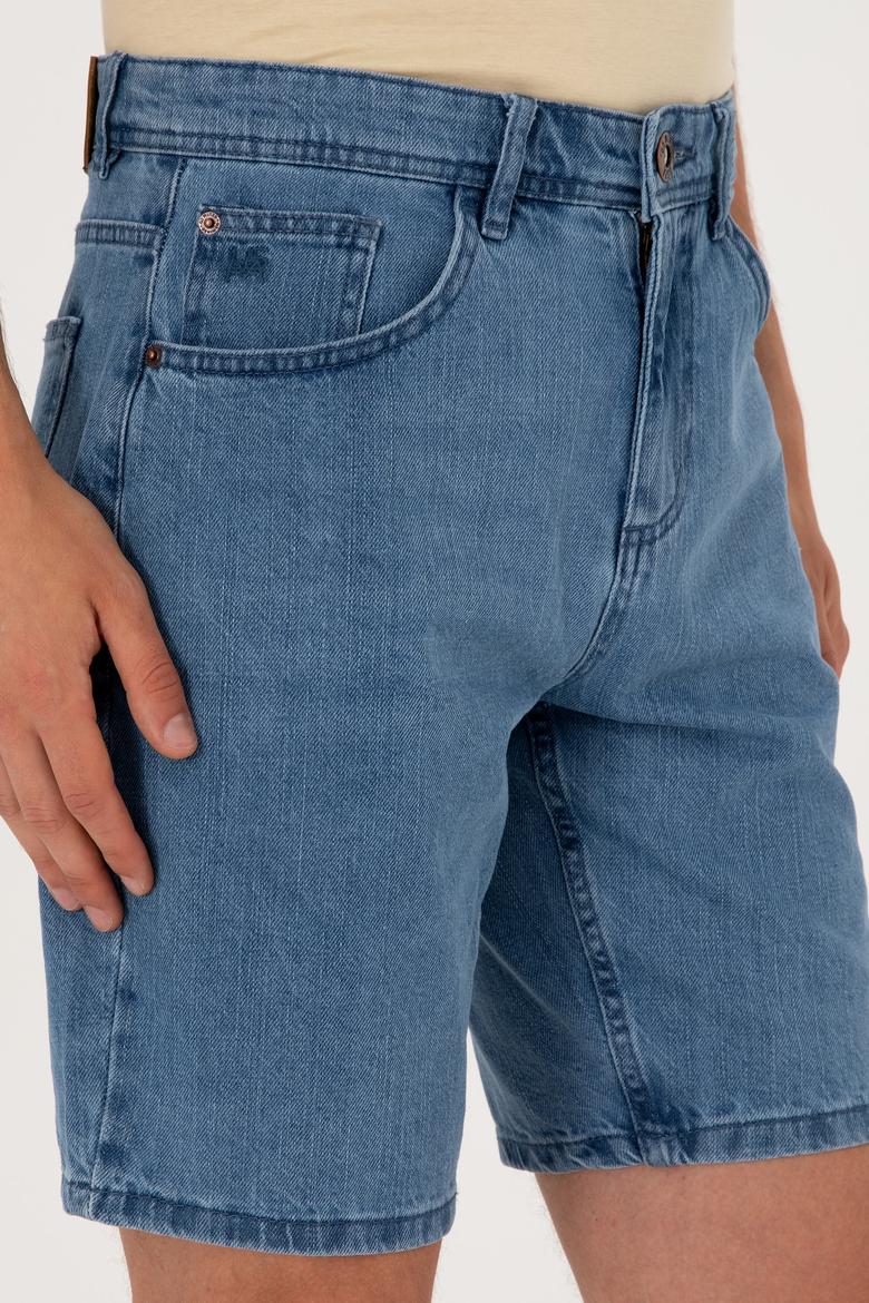 Erkek Mavi Jean Şort - 50304411008