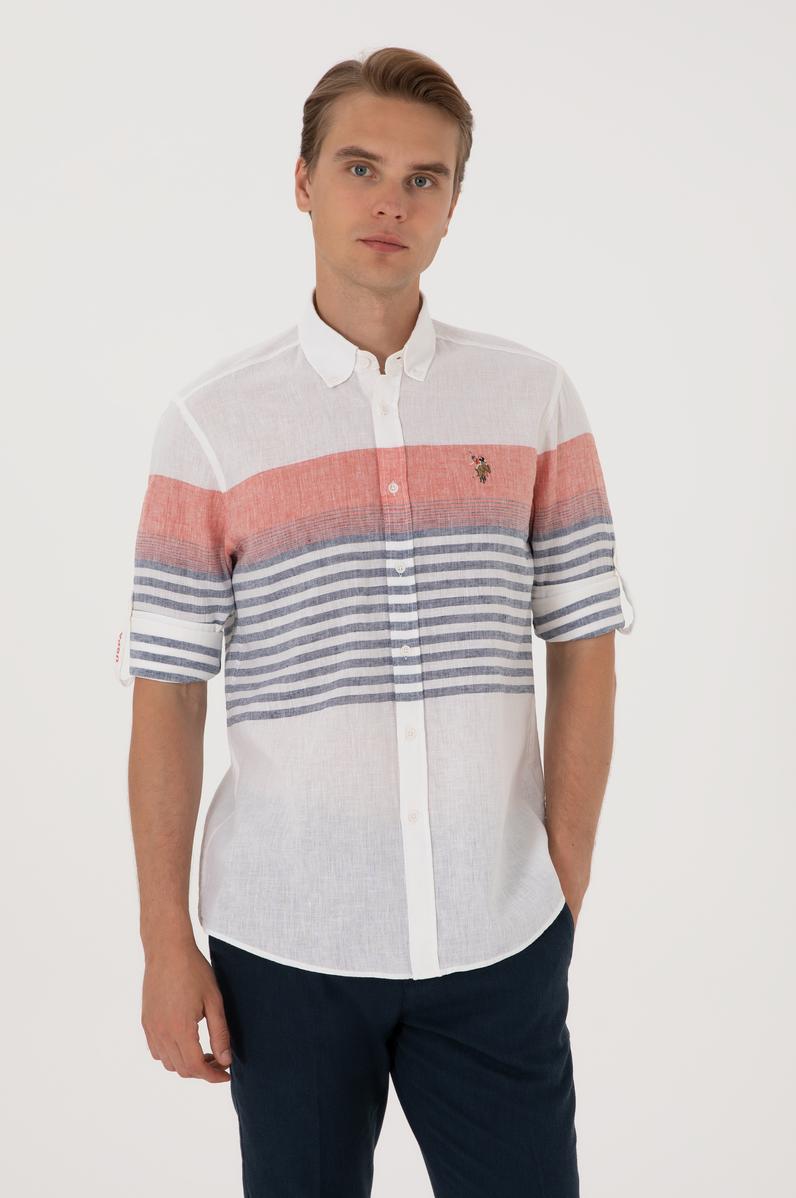 Erkek Kırmızı Uzun Kollu Gömlek