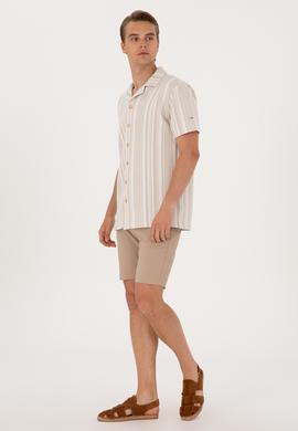 Erkek Bej Örme Gömlek - 50306895011