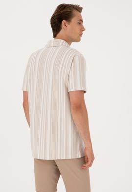 Erkek Bej Örme Gömlek - 50306895011