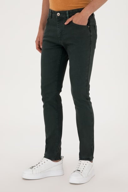 Erkek Yeşil Jean Pantolon