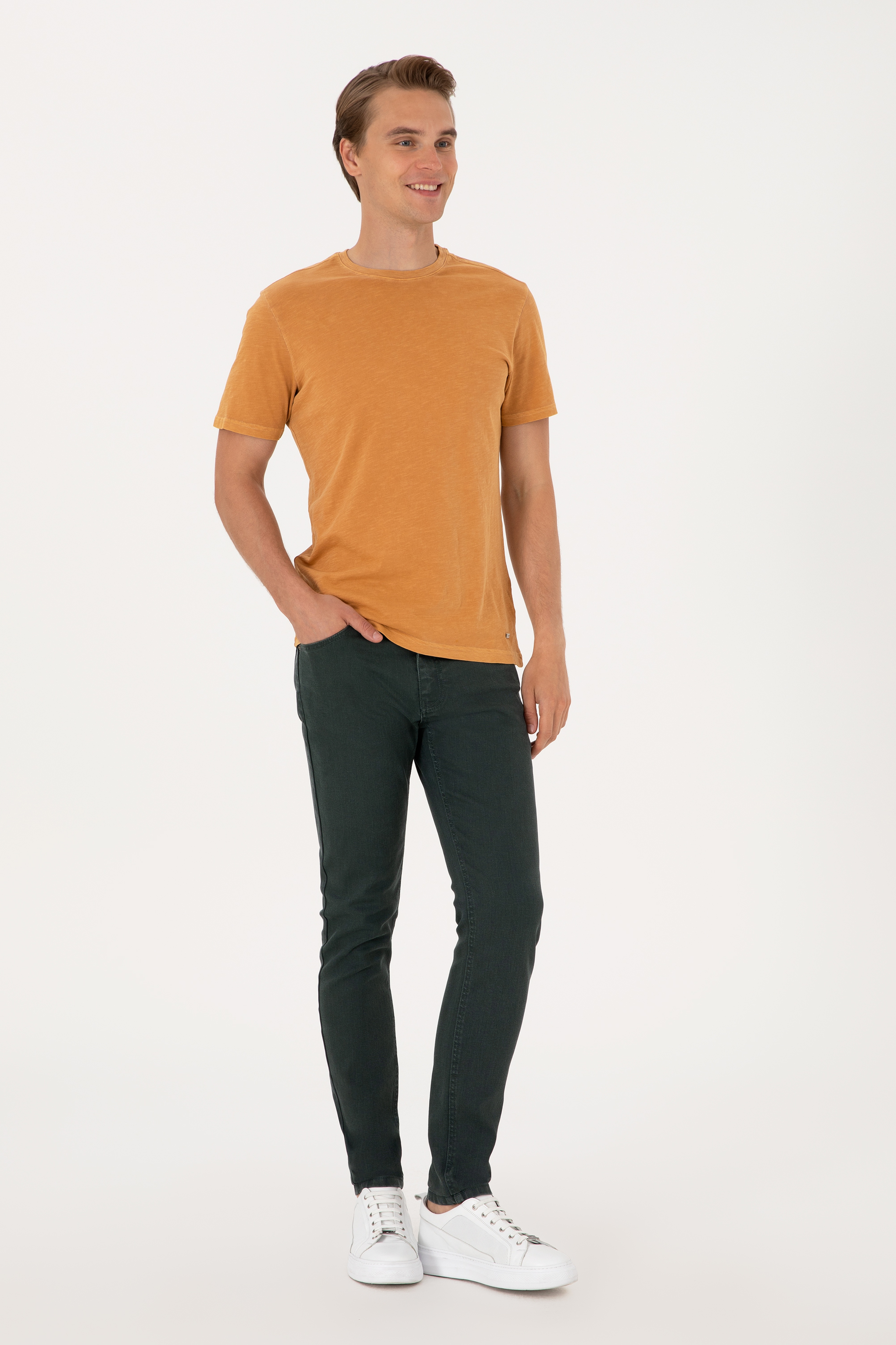 Erkek Yeşil Jean Pantolon
