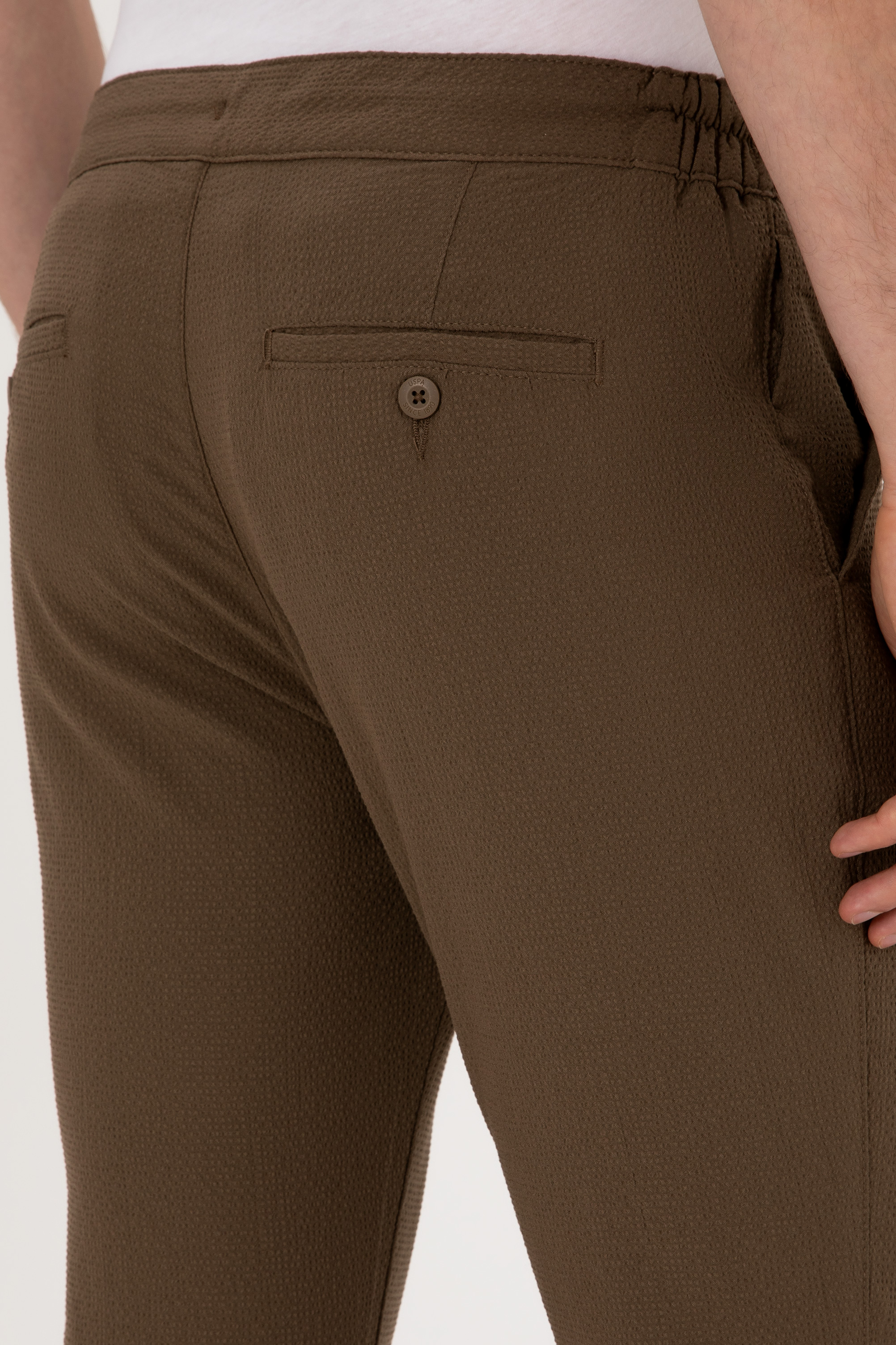 Erkek Slim Fit Vizon Kanvas Pantolon - Image 6