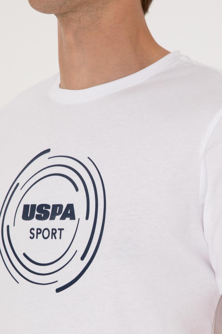 Erkek Regular Fit Bisiklet Yaka Beyaz Tişört - 50300261019