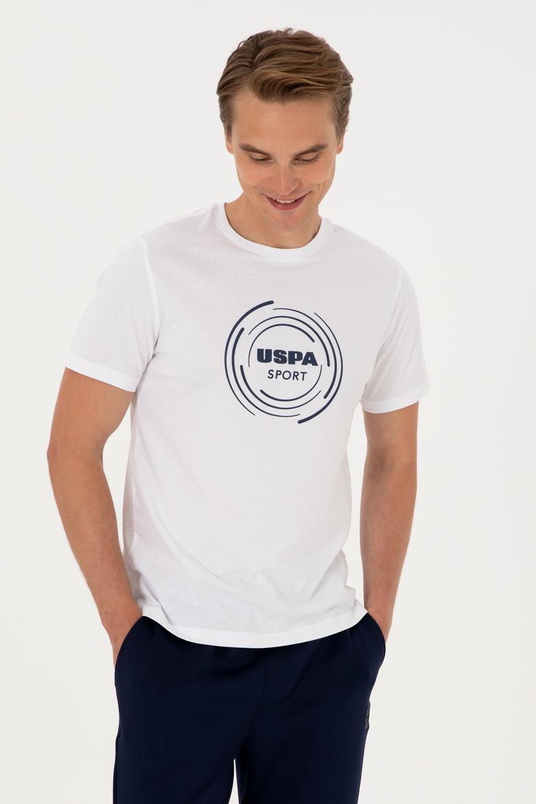 Erkek Regular Fit Bisiklet Yaka Beyaz Tişört - 50300261019