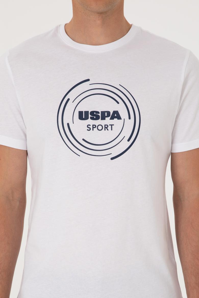 Erkek Regular Fit Bisiklet Yaka Beyaz Tişört - 50300261019