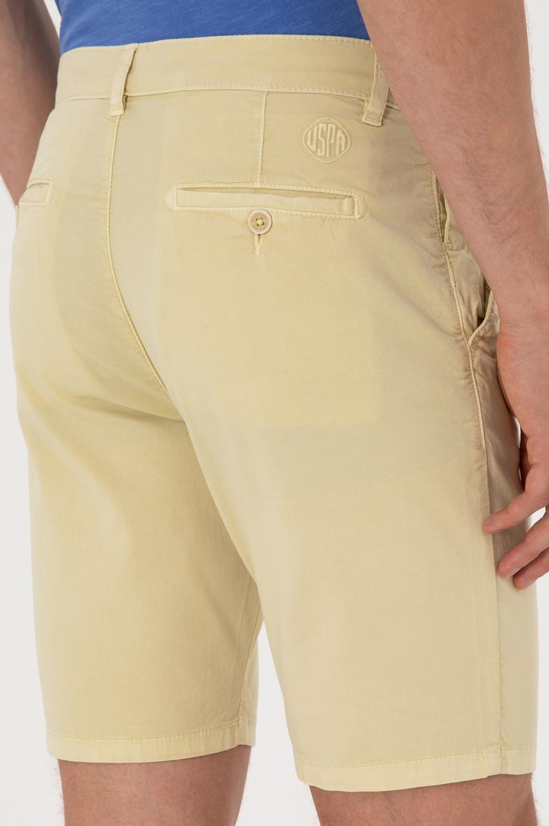 Erkek Açık Haki Dokuma Şort