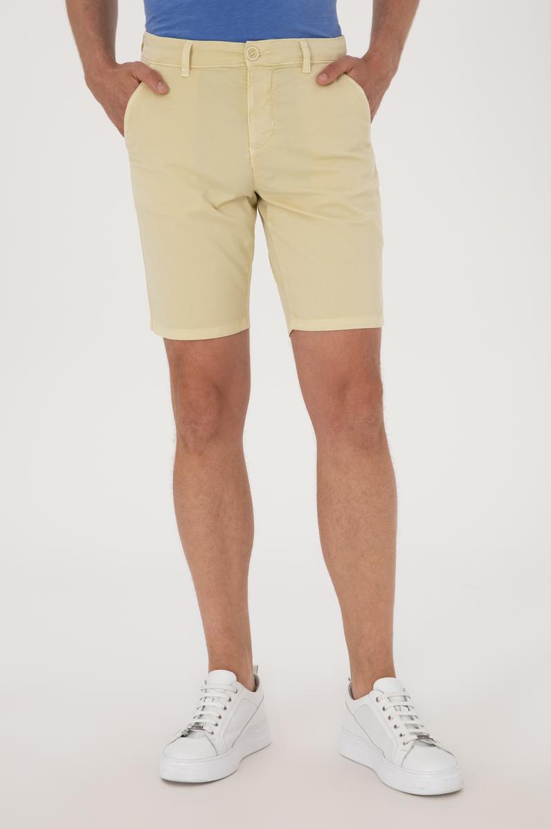 Erkek Açık Haki Dokuma Şort