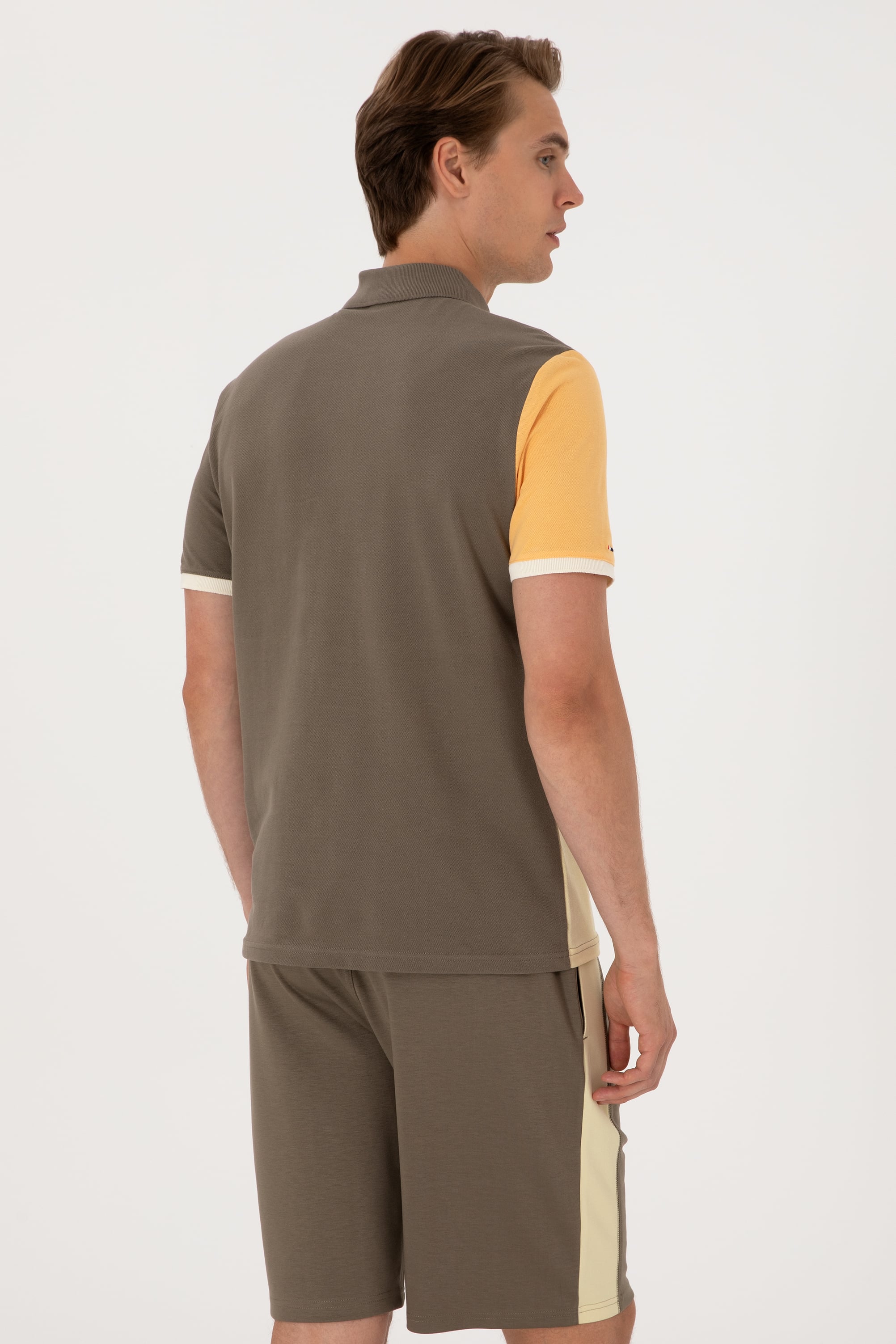 Erkek Regular Fit Vizon Polo Yaka Tişört - Image 5