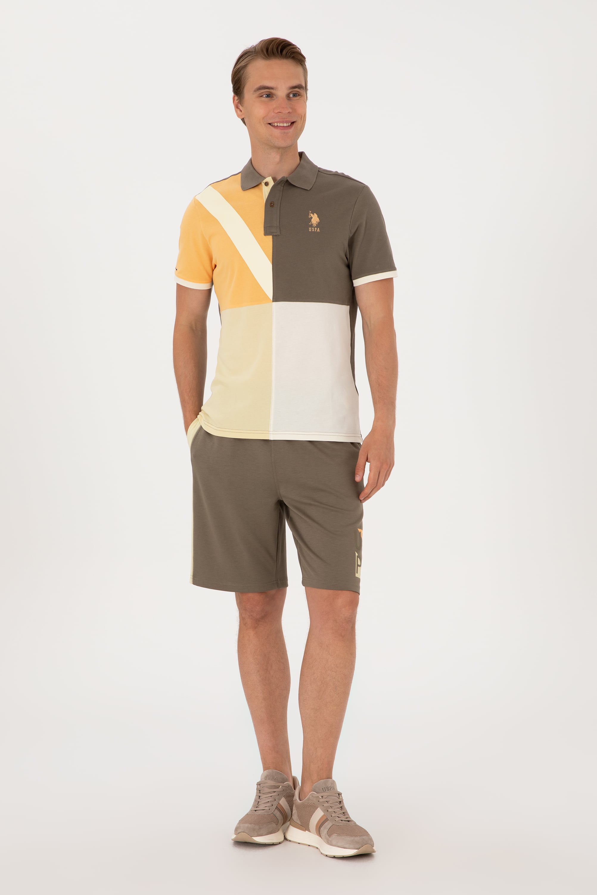 Erkek Regular Fit Vizon Polo Yaka Tişört - Image 4