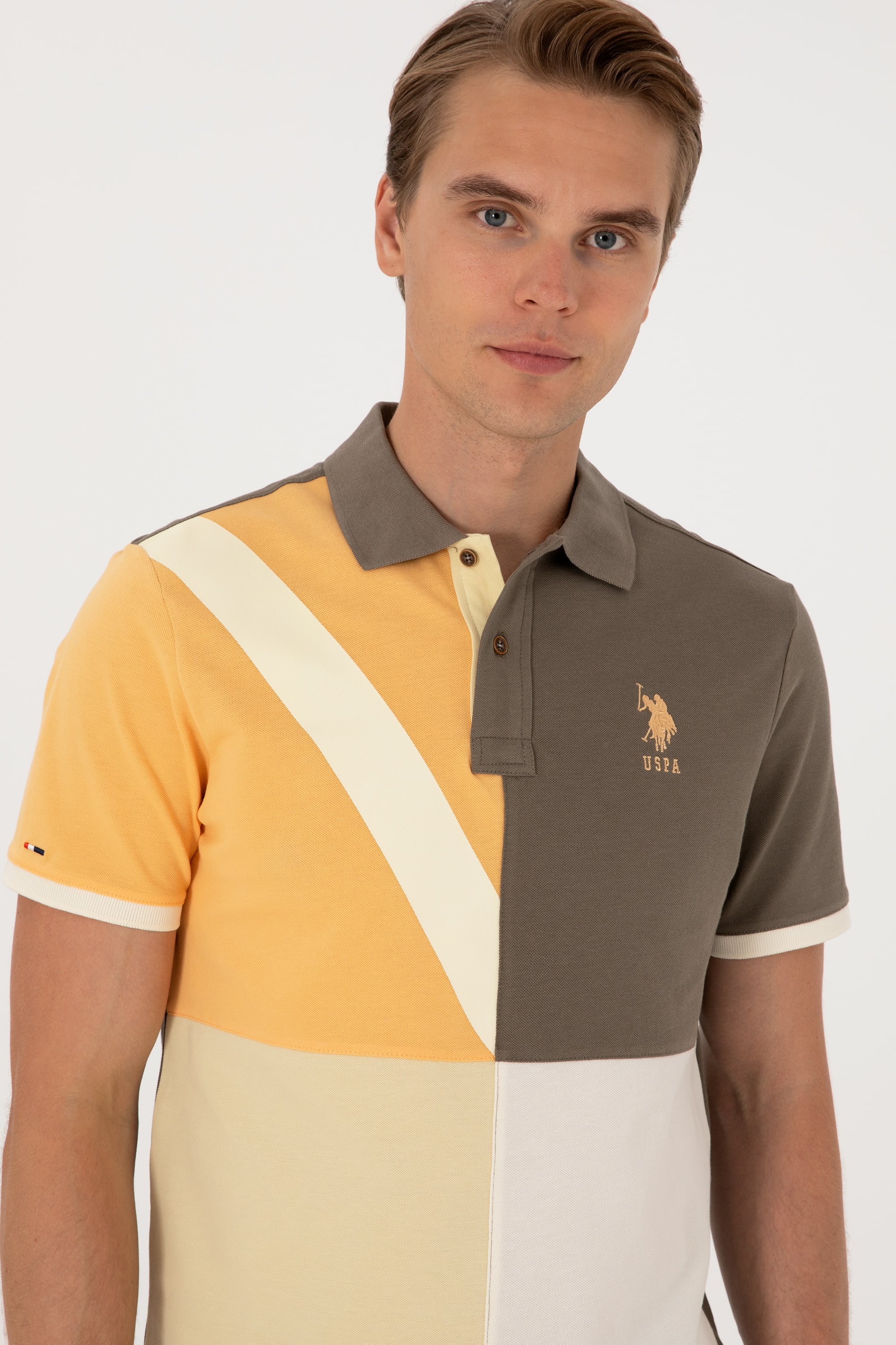 Erkek Regular Fit Vizon Polo Yaka Tişört - Image 2