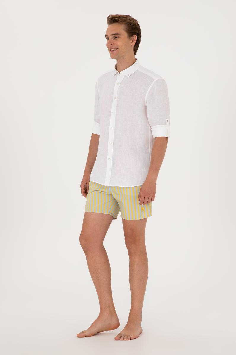 Erkek Sarı Deniz Şortu