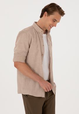 Erkek Camel Uzun Kollu Gömlek - 50300139016