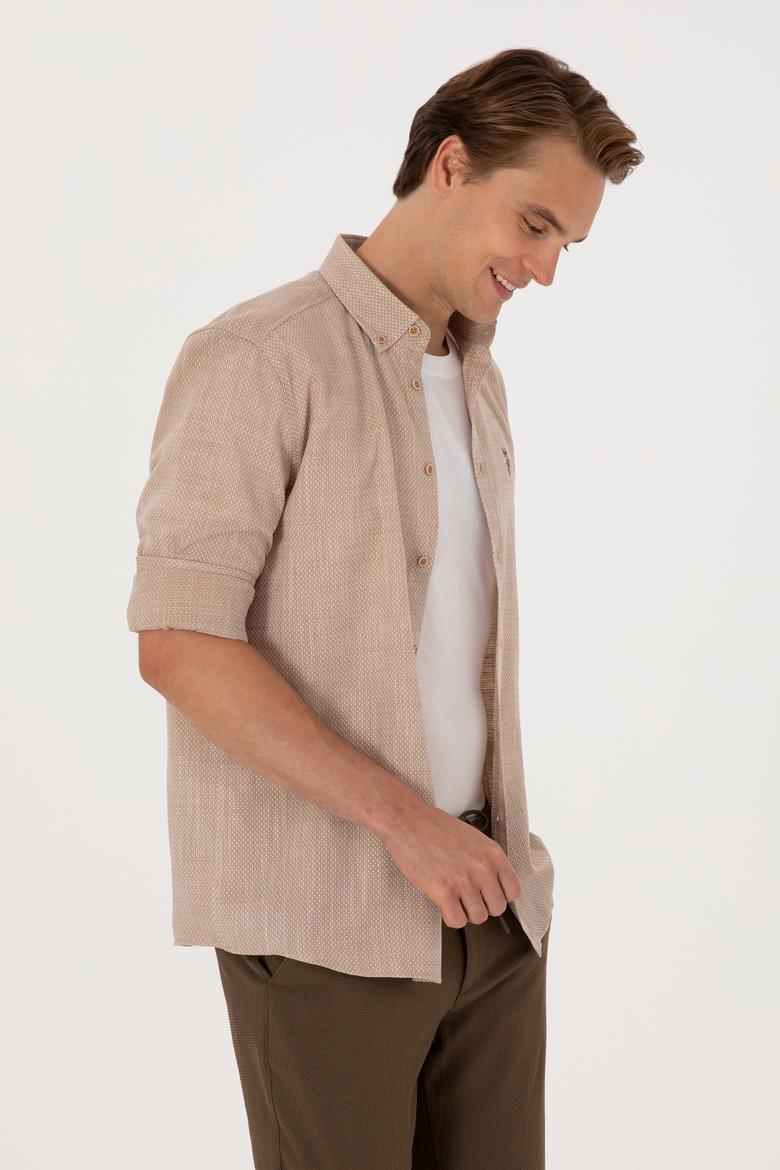 Erkek Camel Uzun Kollu Gömlek - 50300139016