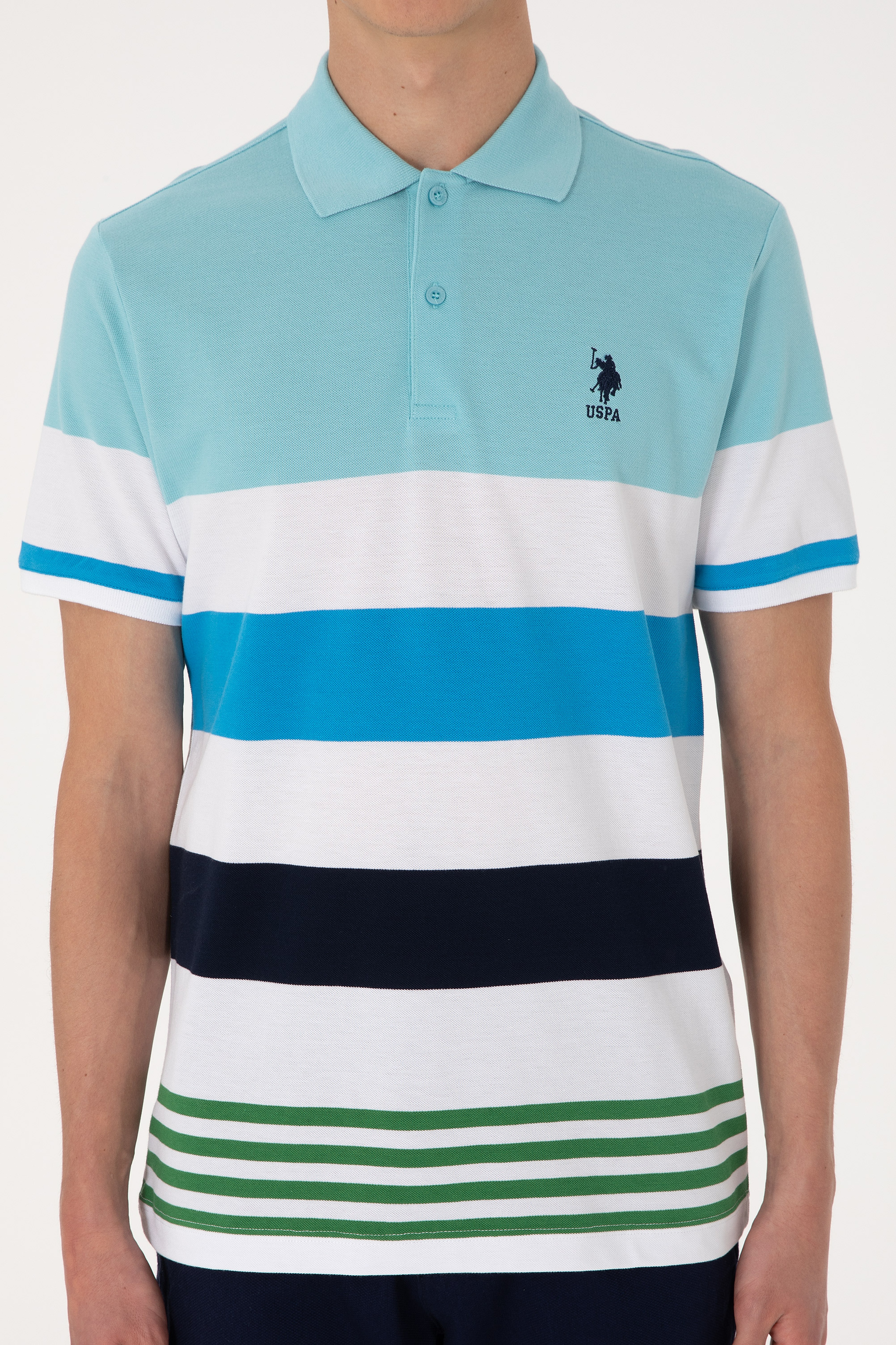 Erkek Regular Fit Aqua Polo Yaka Tişört
