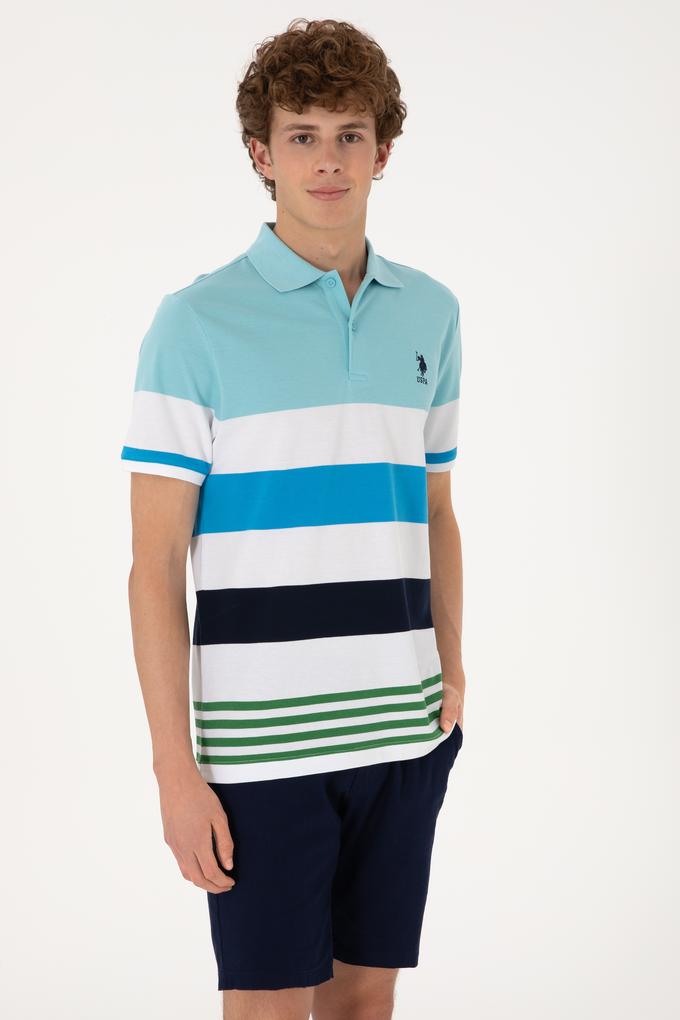 Erkek Regular Fit Aqua Polo Yaka Tişört