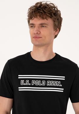 Erkek Regular Fit Siyah Bisiklet Yaka Tişört - 50306907022