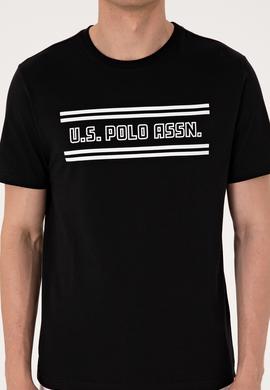 Erkek Regular Fit Siyah Bisiklet Yaka Tişört - 50306907022