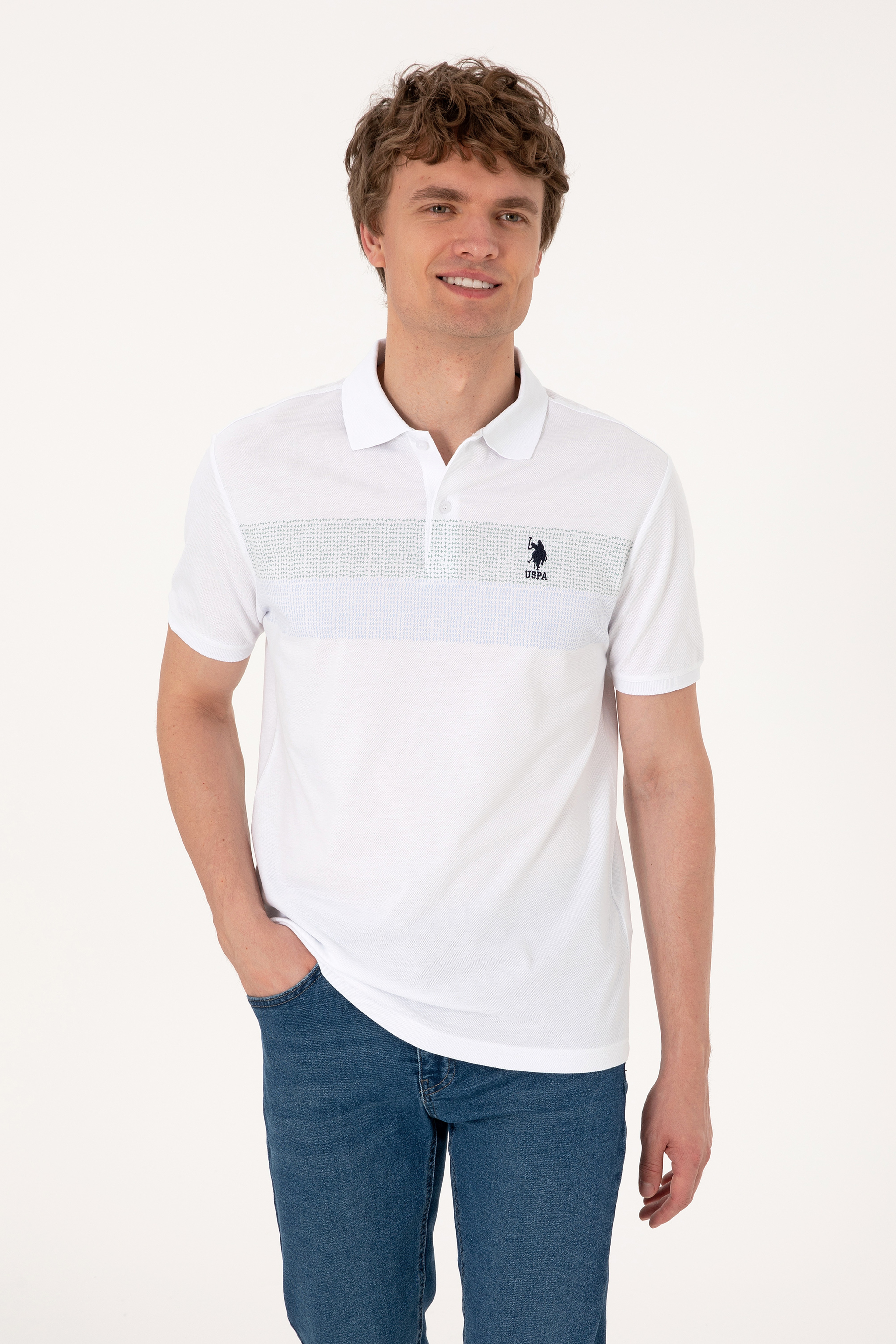 Erkek Regular Fit Mint Polo Yaka Tişört