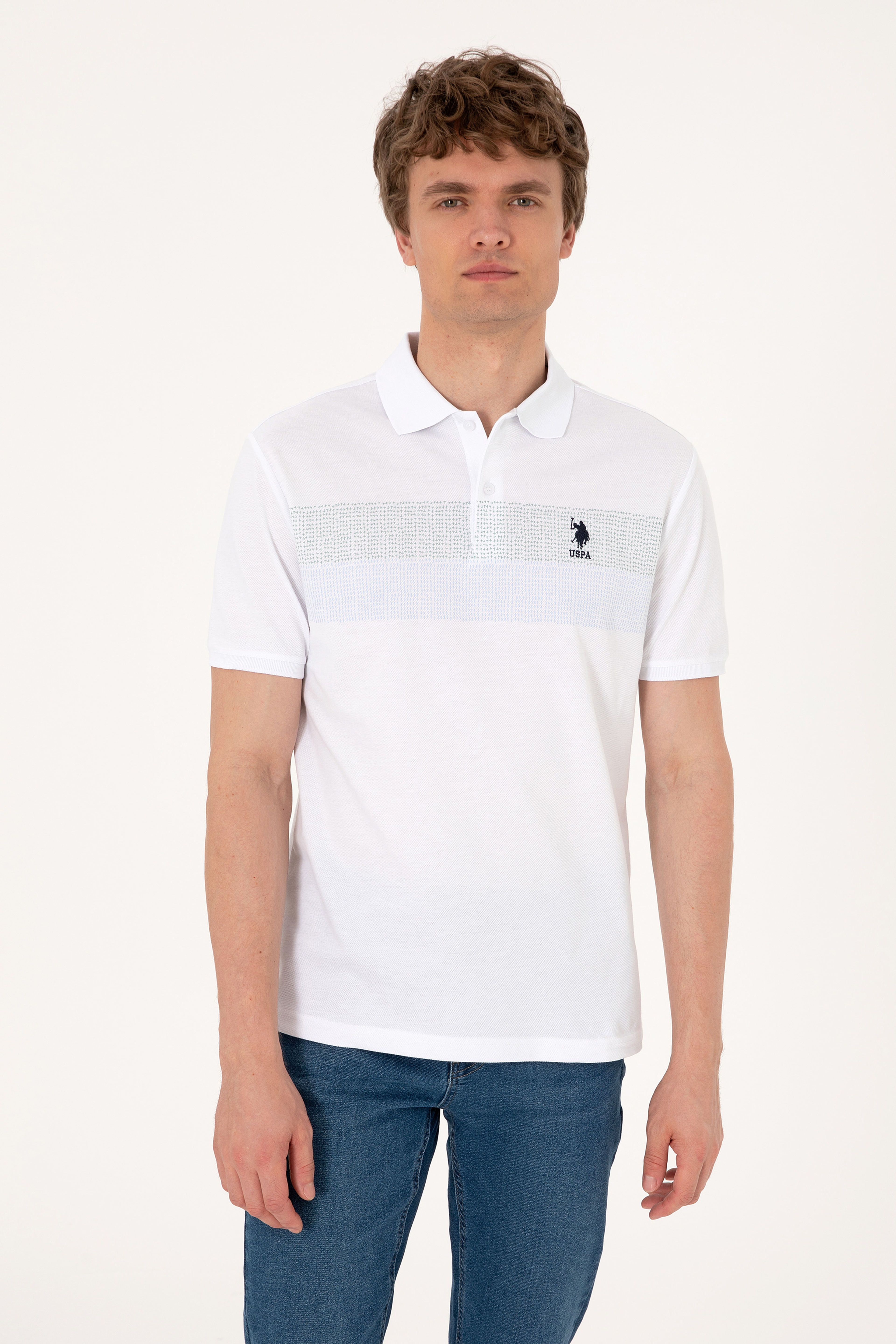 Erkek Regular Fit Mint Polo Yaka Tişört - Image 1