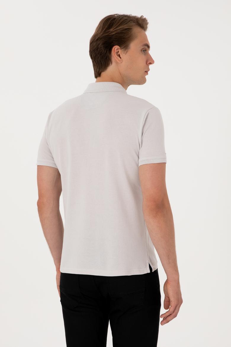 Erkek Açık Gri Basic Tişört - 50298041327