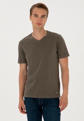 Erkek Vizon Basic Tişört - 50297986069