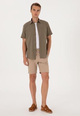 Erkek Vizon Kısa Kollu Gömlek - 50297896041