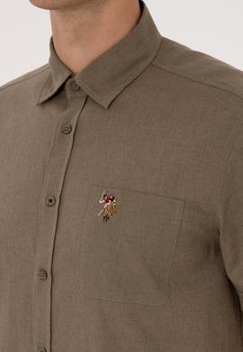 Erkek Vizon Kısa Kollu Gömlek - 50297896041