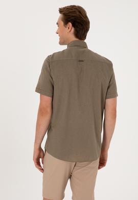 Erkek Vizon Kısa Kollu Gömlek - 50297896041