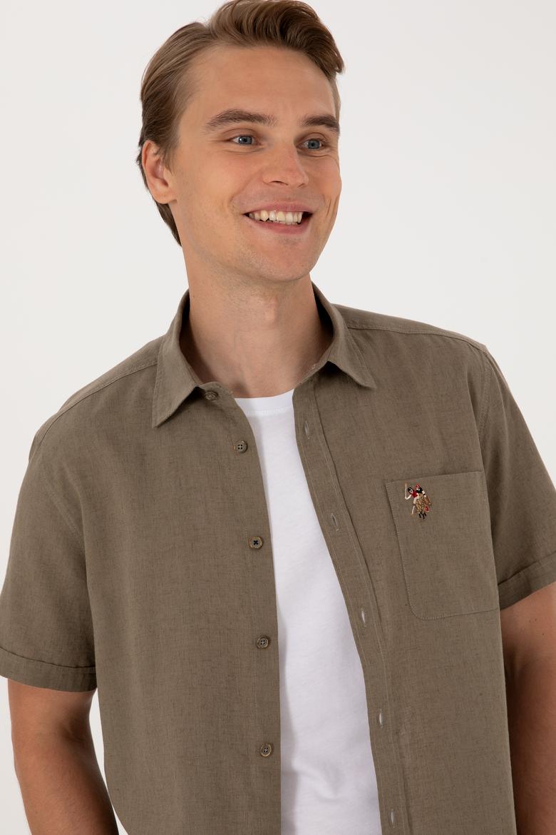 Erkek Vizon Kısa Kollu Gömlek - 50297896041