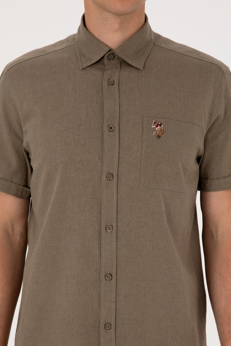 Erkek Vizon Kısa Kollu Gömlek - 50297896041