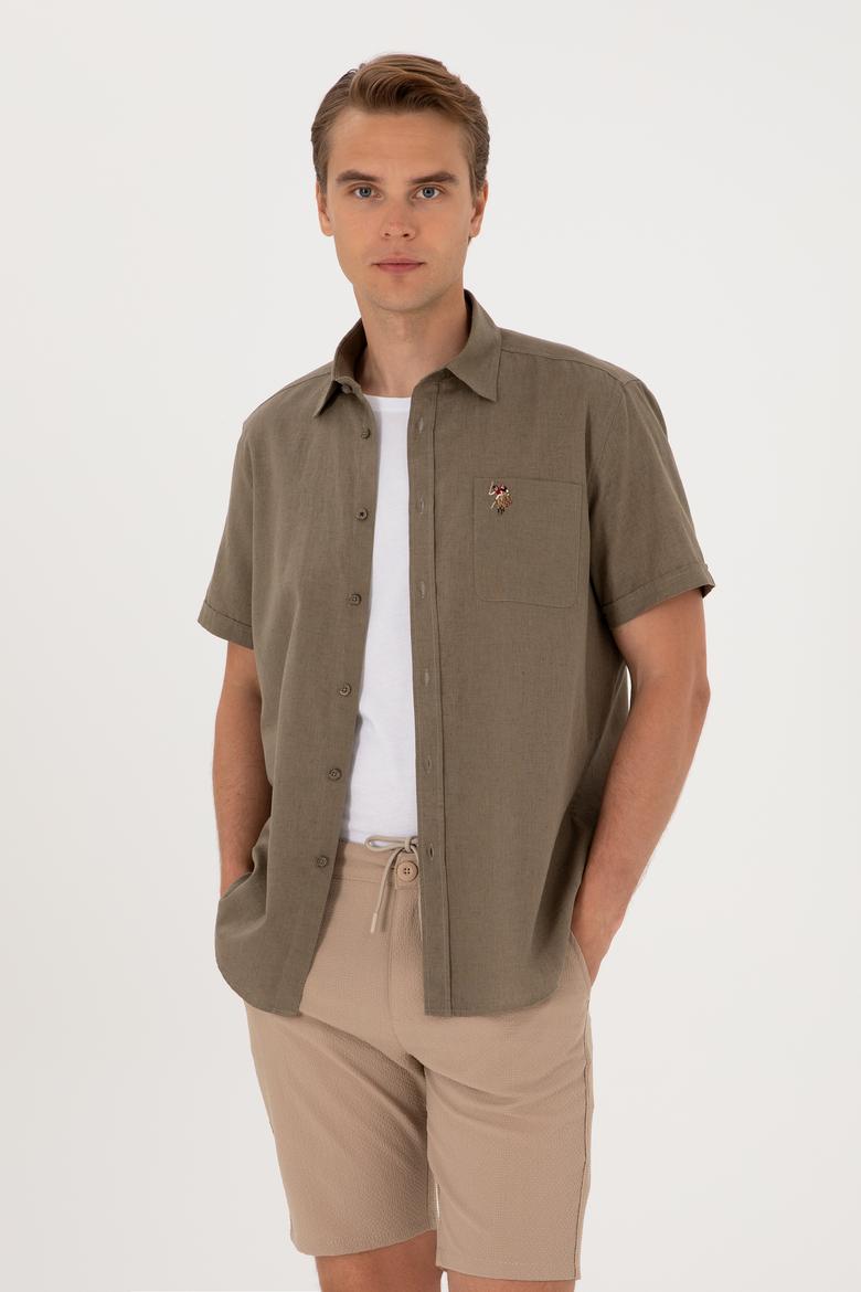 Erkek Vizon Kısa Kollu Gömlek - 50297896041
