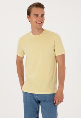 Erkek Açık Haki Basic Tişört - 50297987040
