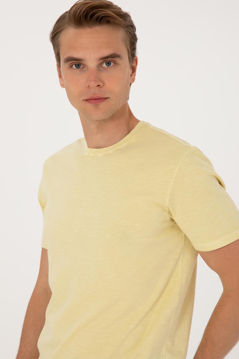 Erkek Açık Haki Basic Tişört - 50297987040