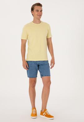 Erkek Açık Haki Basic Tişört - 50297987040