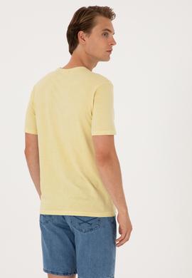 Erkek Açık Haki Basic Tişört - 50297987040