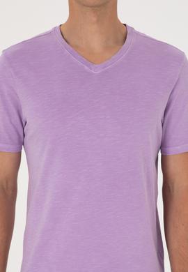 Erkek Lila Basic Tişört - 50297986017