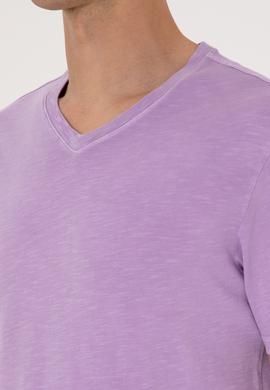 Erkek Lila Basic Tişört - 50297986017
