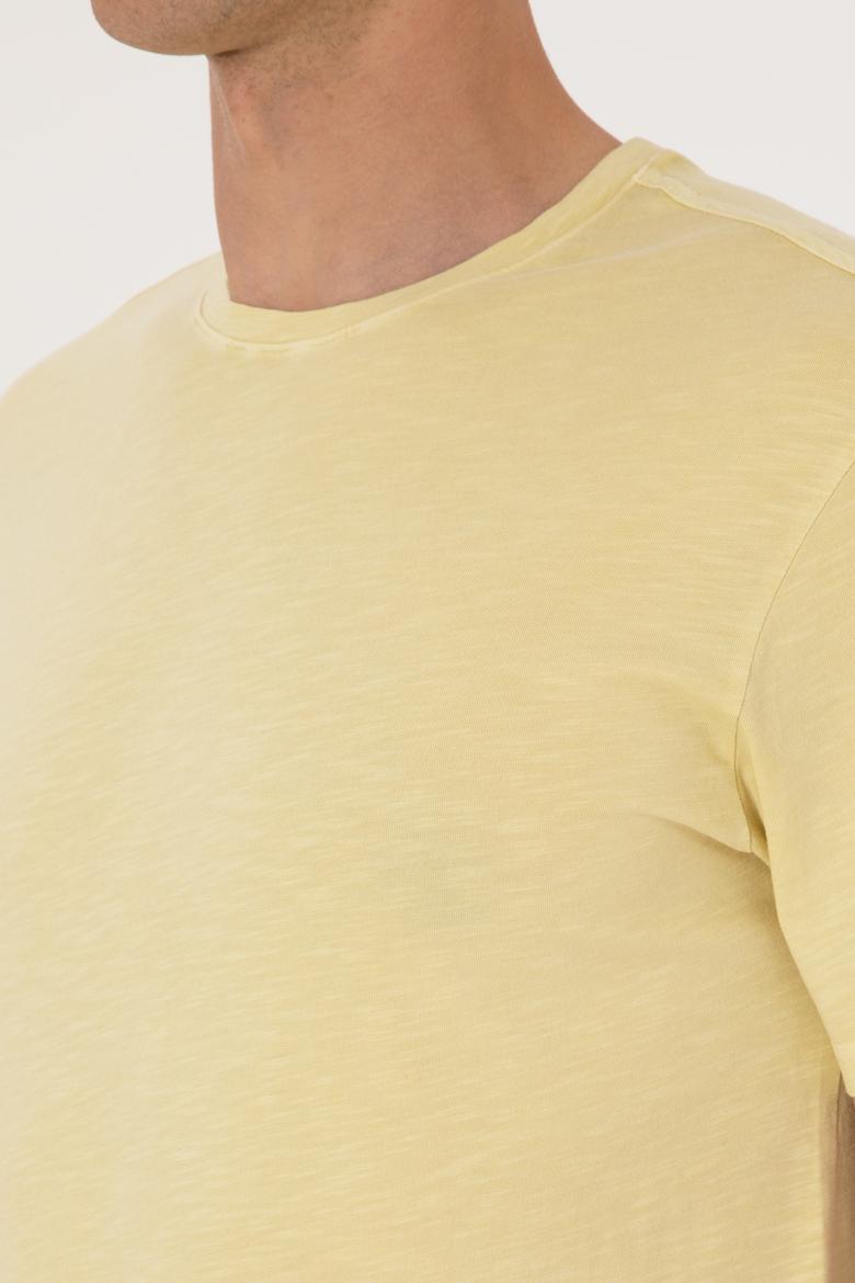 Erkek Açık Haki Basic Tişört - 50297987040