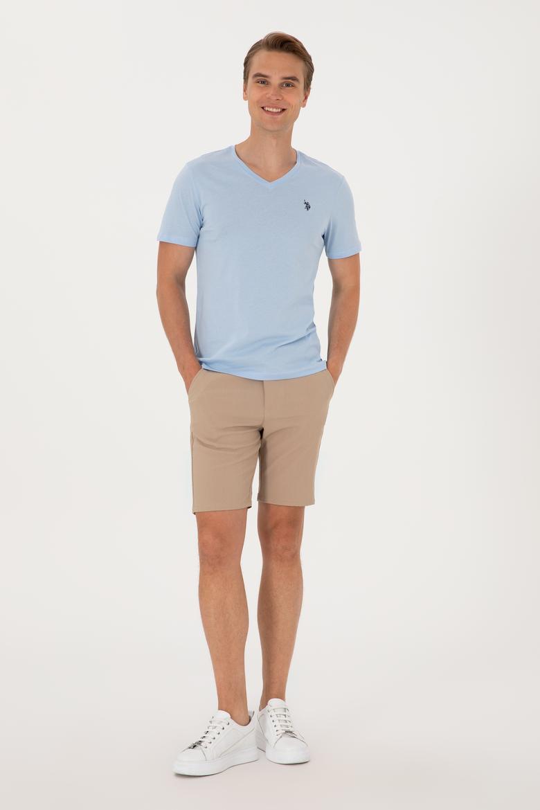 Erkek Açık Mavi Basic Tişört - 50297985036