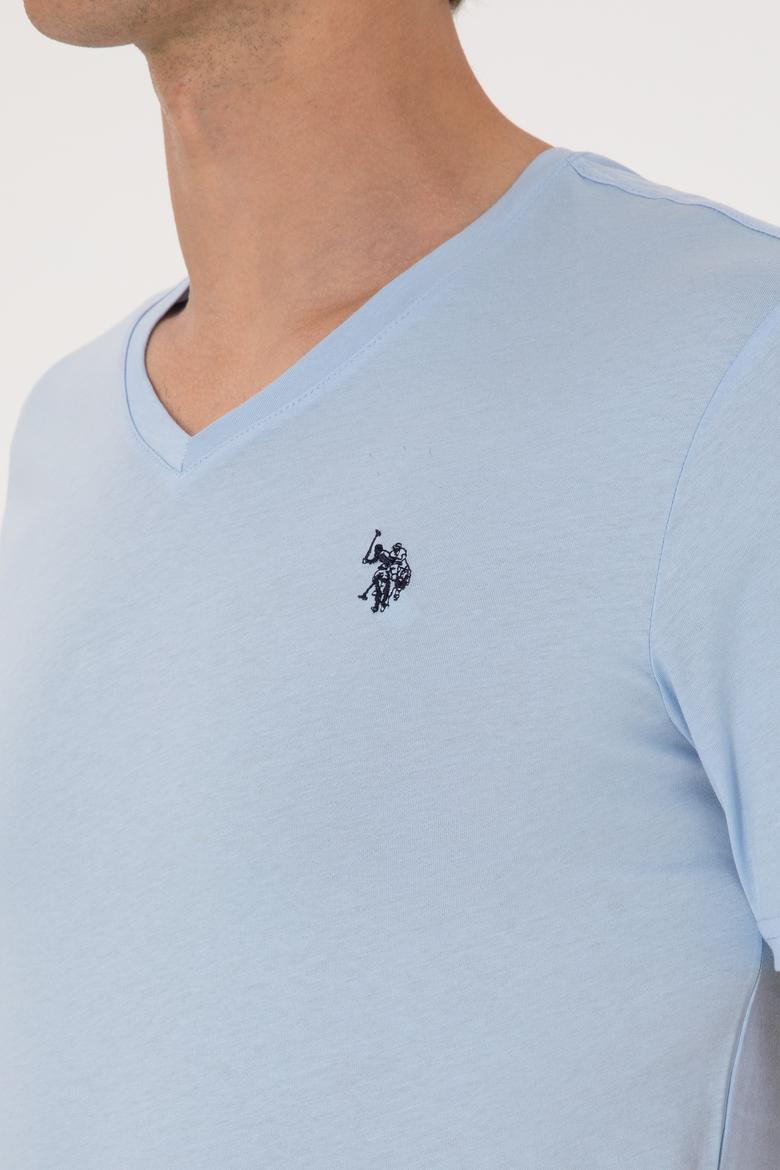 Erkek Açık Mavi Basic Tişört - 50297985036