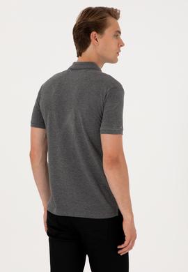 Erkek Antrasit Melanj Basic Tişört - 50298041021