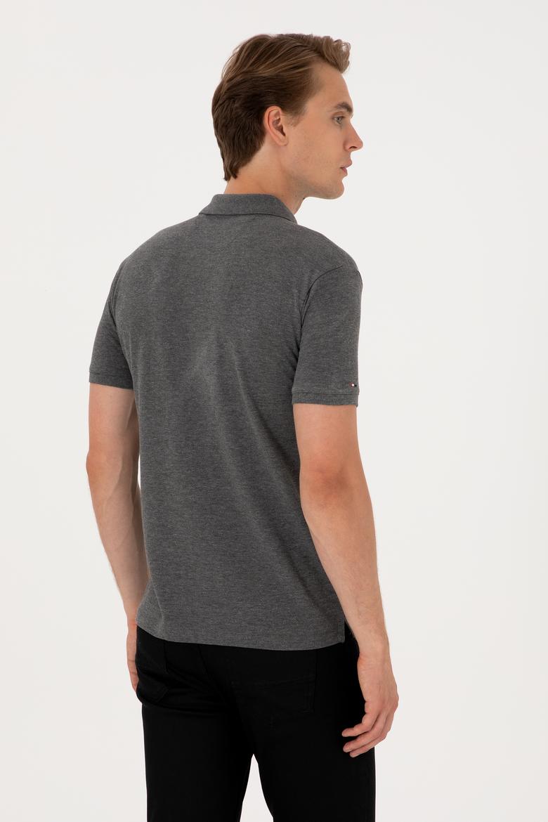 Erkek Antrasit Melanj Basic Tişört - 50298041021