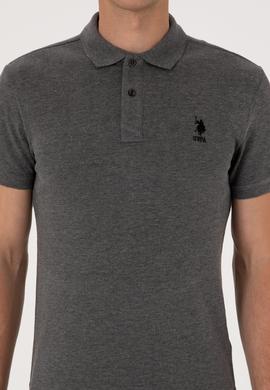 Erkek Antrasit Melanj Basic Tişört - 50298041021