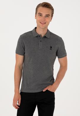 Erkek Antrasit Melanj Basic Tişört - 50298041021