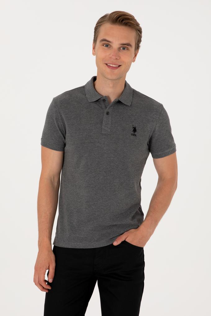 Erkek Antrasit Melanj Basic Tişört