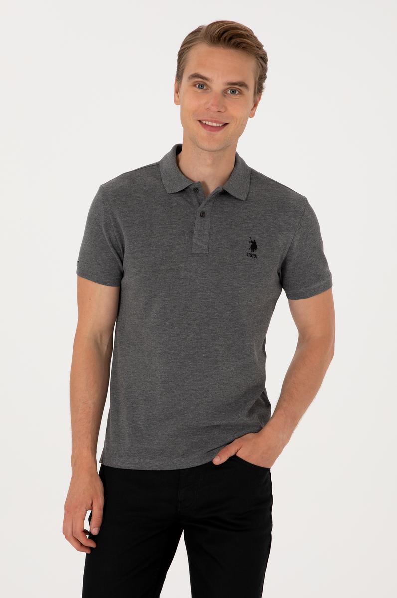 Erkek Antrasit Melanj Basic Tişört