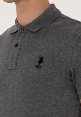 Erkek Antrasit Melanj Basic Tişört - 50298041021